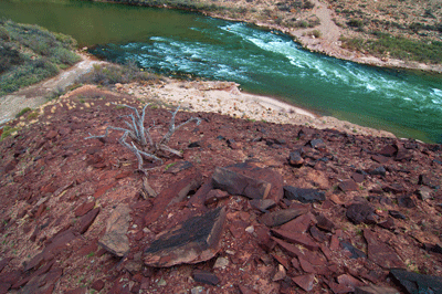 Was this once a mine entrance at Lava Canyon Rapids? Has it been filled in?