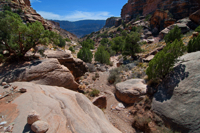 Slickrock hiking in upper Basalt