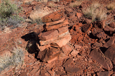 One of several large cairns we encountered in Basalt