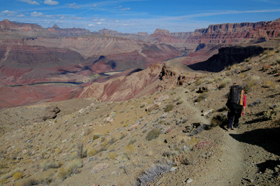 Hiking below the Redwall