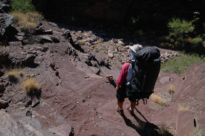 A minor pouroff in Escalante Creek