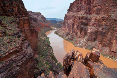 The view downstream from above the Papago Slide