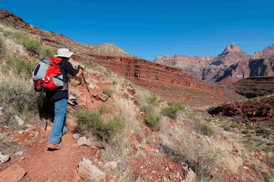 Exiting Mineral Canyon creek bed