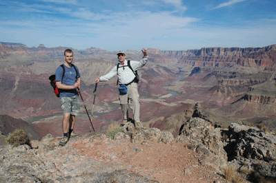 The view towards the Colorado from the Redwall overlook