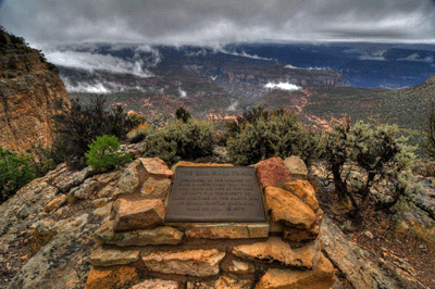 The Bill Hall Memorail at Monument Point