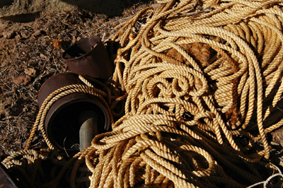 Materials left behind by the 1919 aerial tram survey