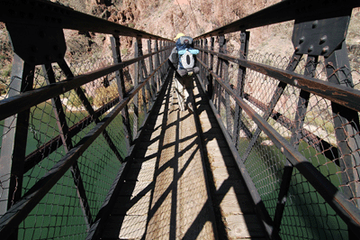 Crossing the Colorado River via the Black Bridge