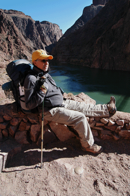 Resting in the sun by the Colorado River