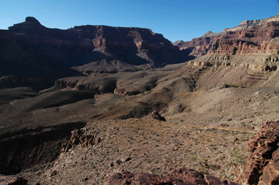 A first view into Trinity Creek Canyon