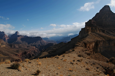 A view east toward Zoroaster from the Cheops-Isis saddle