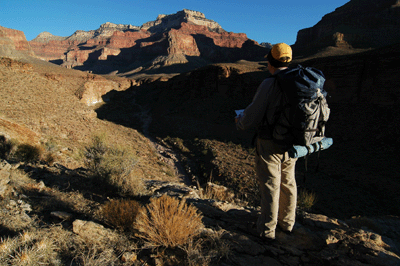 Looking north through Trinity Creek Canyon toward Shiva Temple