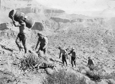 Archival photo from the 1919 aerial tram survey